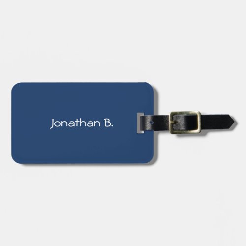 Stylish Minimalistic Modern Trendy Design For Men Luggage Tag