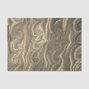 Stylish Modern Abstract Beige Swirl Marble Pattern Tissue Paper