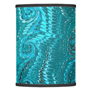 Stylish Modern Abstract Blue Swirls Marble Pattern Lamp Shade