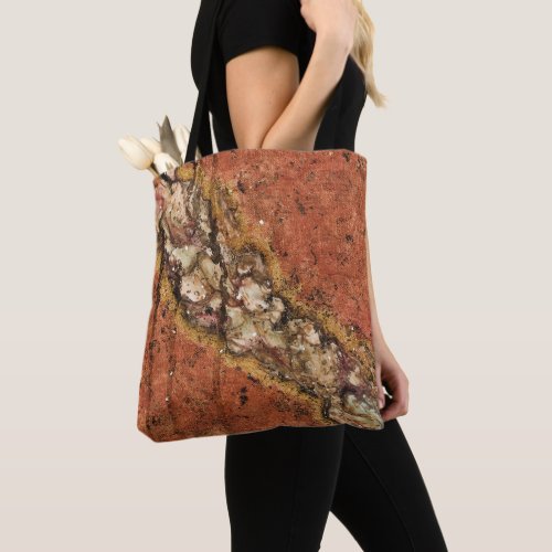 Stylish Modern Abstract Copper and Textured Tote Bag