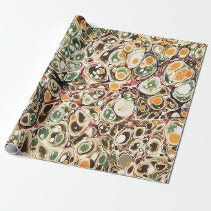 Stylish Modern Abstract Sage Yellow Marble Pattern Wrapping Paper