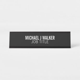 Stylish & Modern - Any Color - Professional Desk Name Plate