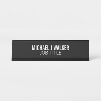 Stylish & Modern - Any Color - Professional Desk Name Plate