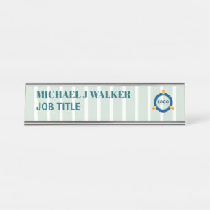 Stylish & Modern - Any Color - Professional Logo  Desk Name Plate