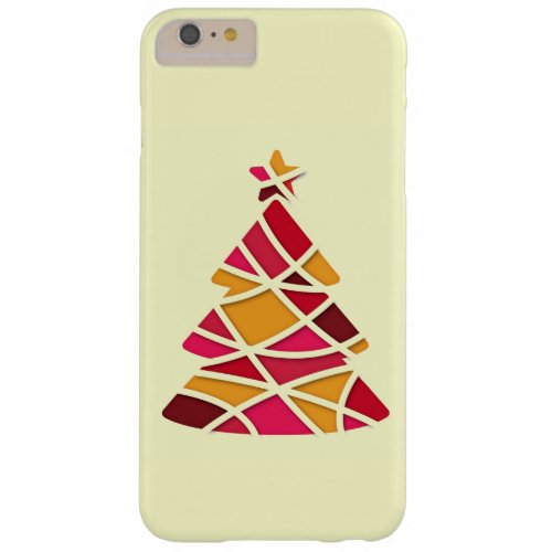 Stylish modern art Christmas tree Barely There iPhone 6 Plus Case