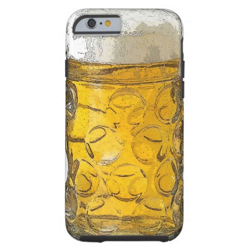 Stylish Modern Beer Glass Artwork Tough iPhone 6 Case