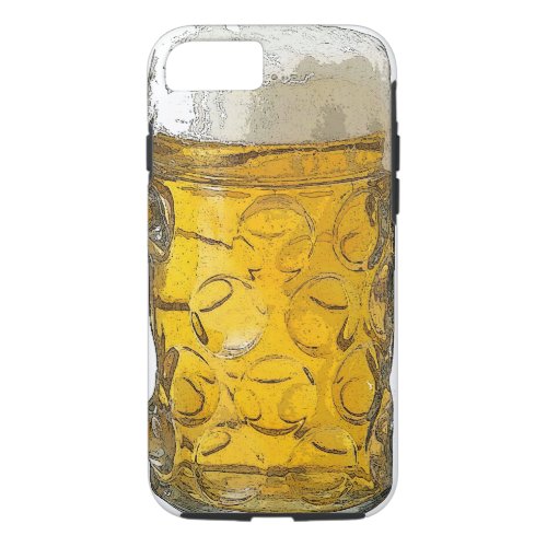 Stylish Modern Beer Glass Artwork iPhone 87 Case