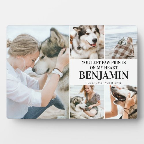 Stylish Modern Beloved Pet  Photo Collage Plaque