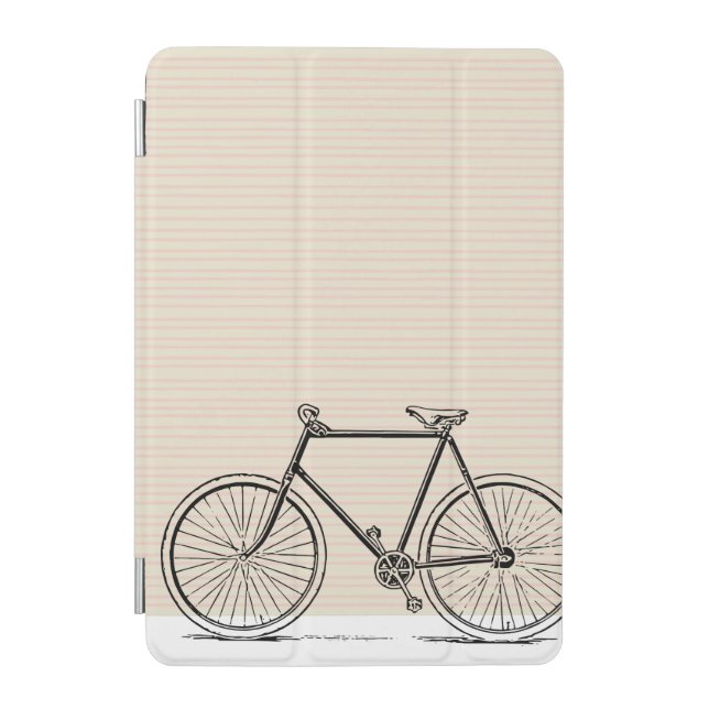 Stylish Modern Bike Bicycle Line Art Drawing iPad Mini Cover (Front)