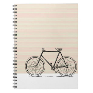 Stylish Modern Bike Bicycle Line Art Drawing Notebook