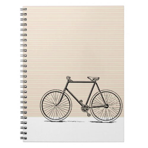 Stylish Modern Bike Bicycle Line Art Drawing Notebook