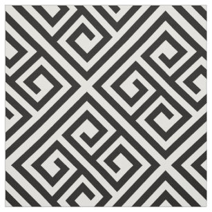 Black White Greek Key Fabric Zazzle Stylish Modern Black Ivory Greek Key Chic Pattern Fabric