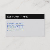Stylish modern black professional hologram business card (Back)