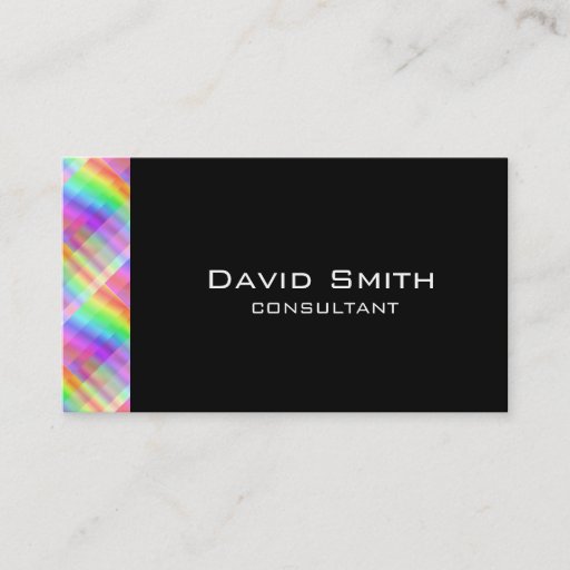 Customizable Elegant black modern professional hologram business card templates