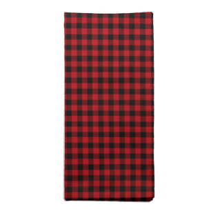 Stylish Modern Black Red Buffalo Check Plaid Cloth Napkin