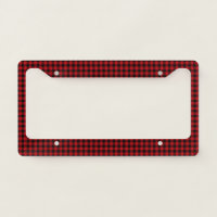 Stylish Modern Black Red Buffalo Check Plaid