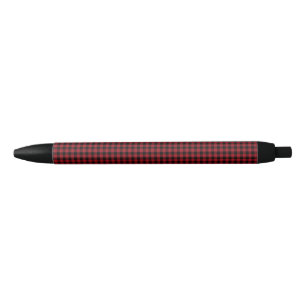 Stylish Modern Black Red Buffalo Check Plaid Pen