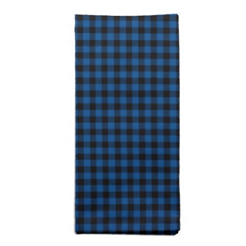 Stylish Modern Blue Black Buffalo Check Plaid Cloth Napkin