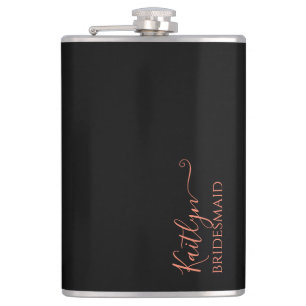 Stylish Modern Bridesmaid Gift Personalized Flask