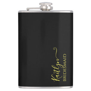 Stylish Modern Bridesmaid Gift Personalized Flask