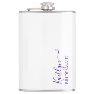 Stylish Modern Bridesmaid Gift Personalized Flask
