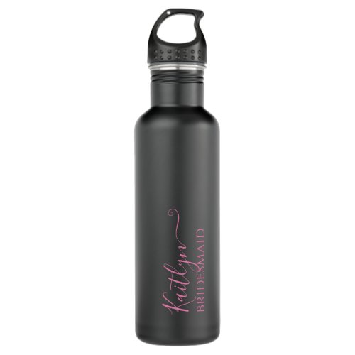 Stylish Modern Bridesmaid Gift  Personalized  Stainless Steel Water Bottle