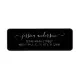 Stylish Modern Calligraphy Script Classic Black Label | Zazzle