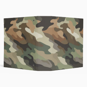 Stylish Modern Camouflage Pattern 3 Ring Binder