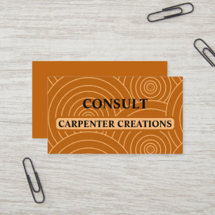 Stylish Modern Carpentry Professional Business Card