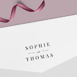 Stylish Modern Classic Couple Name Wedding Self-inking Stamp<br><div class="desc">Stylish Modern Classic Couple Name Wedding Self Inking Rubber Stamp is easy to personalize. Personalize it by replacing the placeholder text. For more options such as to change the font, it's size, spacing between letters or line spacing click the "Customize" button. *Please note that the Zazzle Watermark that appears in...</div>