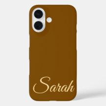 Stylish Modern Classic Customised Name Brown Color