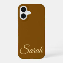 Stylish Modern Classic Customised Name Brown Color