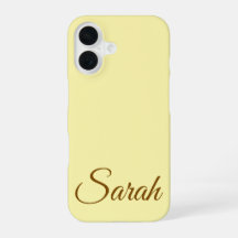 Stylish Modern Classic Customised Name Cream Color