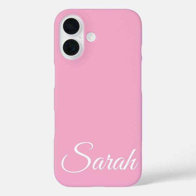 Stylish Modern Classic Customised Name light Pink Case-Mate iPhone Case (Back)