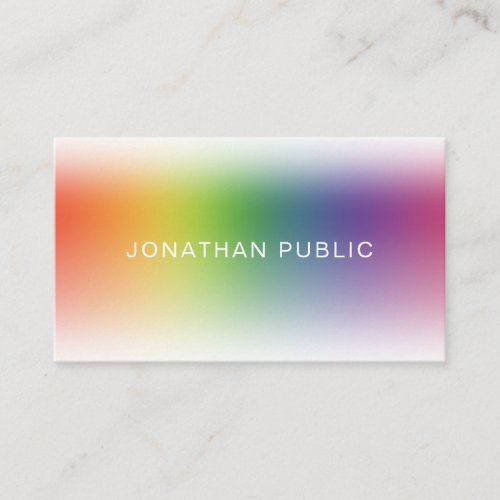 Stylish Modern Colorful Elegant Simple Template Business Card