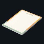Stylish Modern Coral Sage Border Personalized Notepad<br><div class="desc">Stylish Modern Coral Sage Border Personalized Notepad</div>