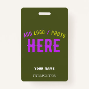 STYLISH MODERN CUSTOM ARMY GREEN VERIFIED BRANDED BADGE