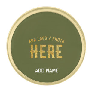 STYLISH MODERN CUSTOM ARMY GREEN VERIFIED BRANDED GOLD FINISH LAPEL PIN