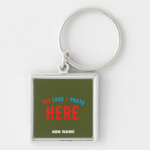STYLISH MODERN CUSTOM ARMY GREEN VERIFIED BRANDED KEYCHAIN