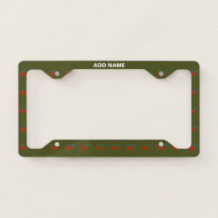 STYLISH MODERN CUSTOM ARMY GREEN VERIFIED BRANDED LICENSE PLATE FRAME