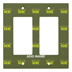STYLISH MODERN CUSTOM ARMY GREEN VERIFIED BRANDED LIGHT SWITCH COVER