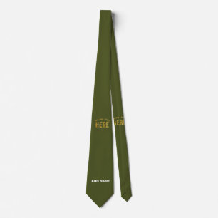 STYLISH MODERN CUSTOM ARMY GREEN VERIFIED BRANDED NECK TIE