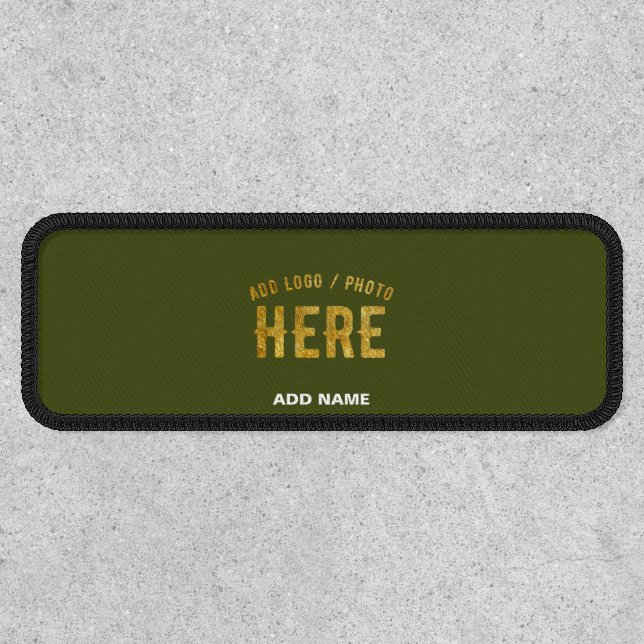 STYLISH MODERN CUSTOM ARMY GREEN VERIFIED BRANDED PATCH (Front)