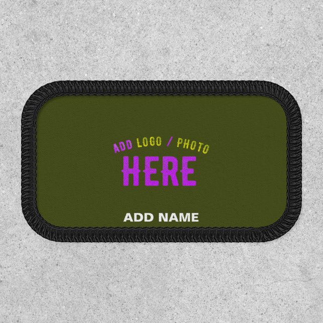 STYLISH MODERN CUSTOM ARMY GREEN VERIFIED BRANDED PATCH (Front)