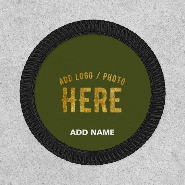STYLISH MODERN CUSTOM ARMY GREEN VERIFIED BRANDED PATCH (Front)
