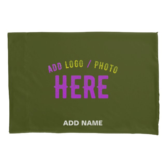 STYLISH MODERN CUSTOM ARMY GREEN VERIFIED BRANDED PILLOW CASE (Front)