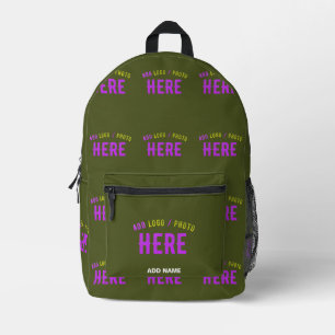 STYLISH MODERN CUSTOM ARMY GREEN VERIFIED BRANDED PRINTED BACKPACK