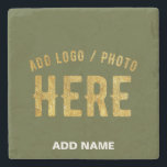 STYLISH MODERN CUSTOM ARMY GREEN VERIFIED BRANDED STONE COASTER<br><div class="desc">THIS IS A DESIGN FITTING FOR CUSTOMERS.YOU CAN CHANGE, RESIZE OR ADD LOGO, PHOTO, TEXT AND COLOURS THE WAY YOU LIKE.THANK YOU.</div>