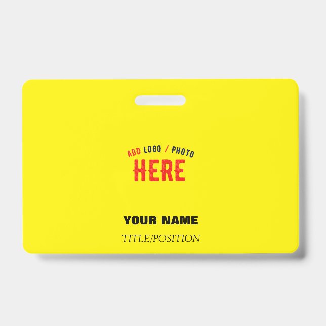 STYLISH MODERN CUSTOM BRIGHT YELLOW VERIFIED BRAND BADGE (Front)