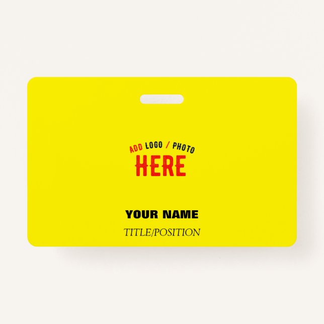 STYLISH MODERN CUSTOM BRIGHT YELLOW VERIFIED BRAND BADGE (Front)